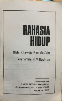 RAHASIA HIDUP